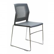AF 7005-PL-cr - Cadeira fixa, empilhável, trapezoidal, sem braços, encosto médio, com PÉS CROMADOS