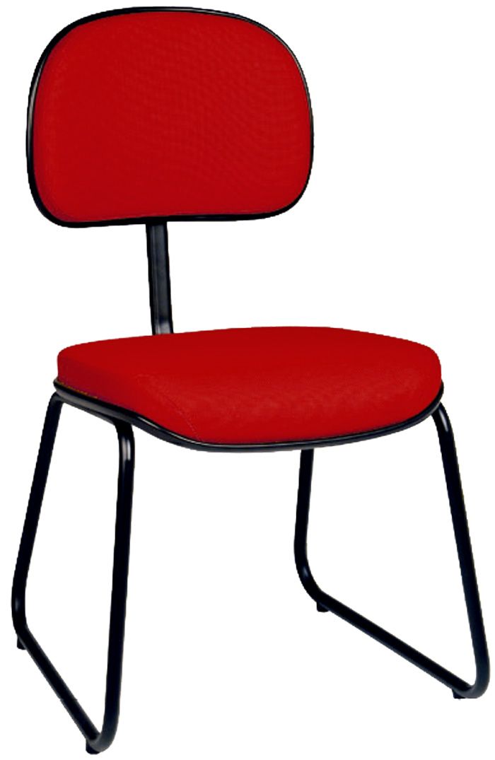 AF 8005 - Cadeira fixa, pé trapezoidal, sem braços, encosto baixo