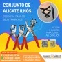 Kit De Alicates Conjunto Ideal Para Furar E Aplicar Ilhós
