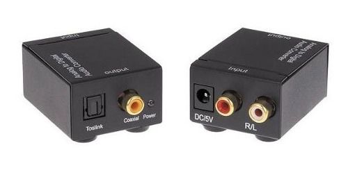 Conversor Áudio Digital Toslink E Coaxial Para Áudio RCA Analógico + cabo RCA