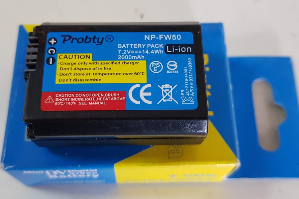 Bateria Sony NP-FW50 reserva Alpha A6000 A6300 A6500