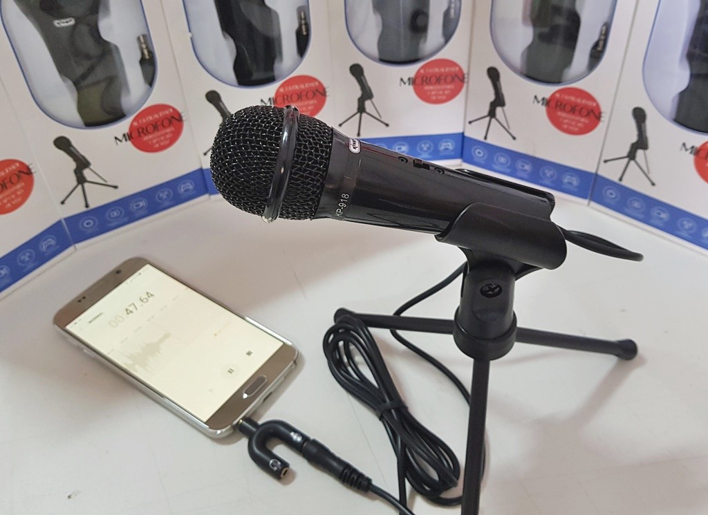 Microfone Condensador Celular KP-918 + Adap P3