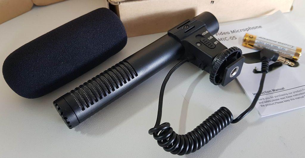 Microfone Direcional Para Câmeras DSLR com 20dB