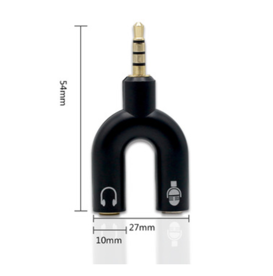 Microfone Lapela conexão P2 - 3,5mm + Adaptador P3 / P2 + Extensor de 1,8m