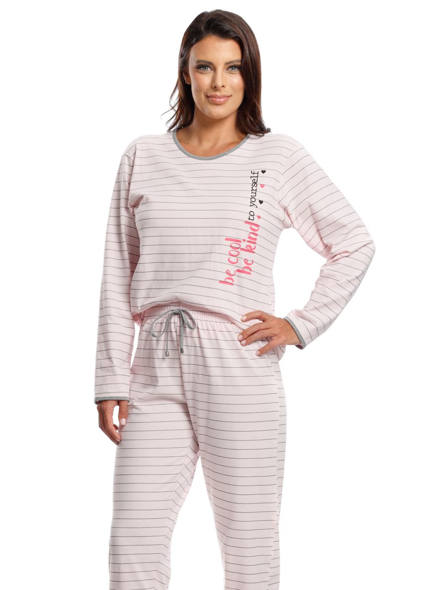 Pijama Longo em Pele de Pêssego Algodão