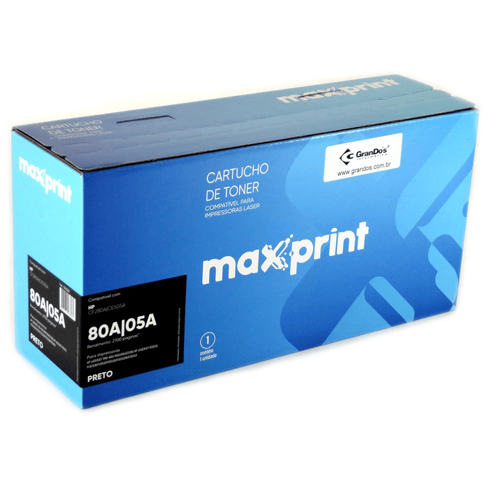 Kit c/ 02 Toner Compatível Maxprint CF280A / CE505A
