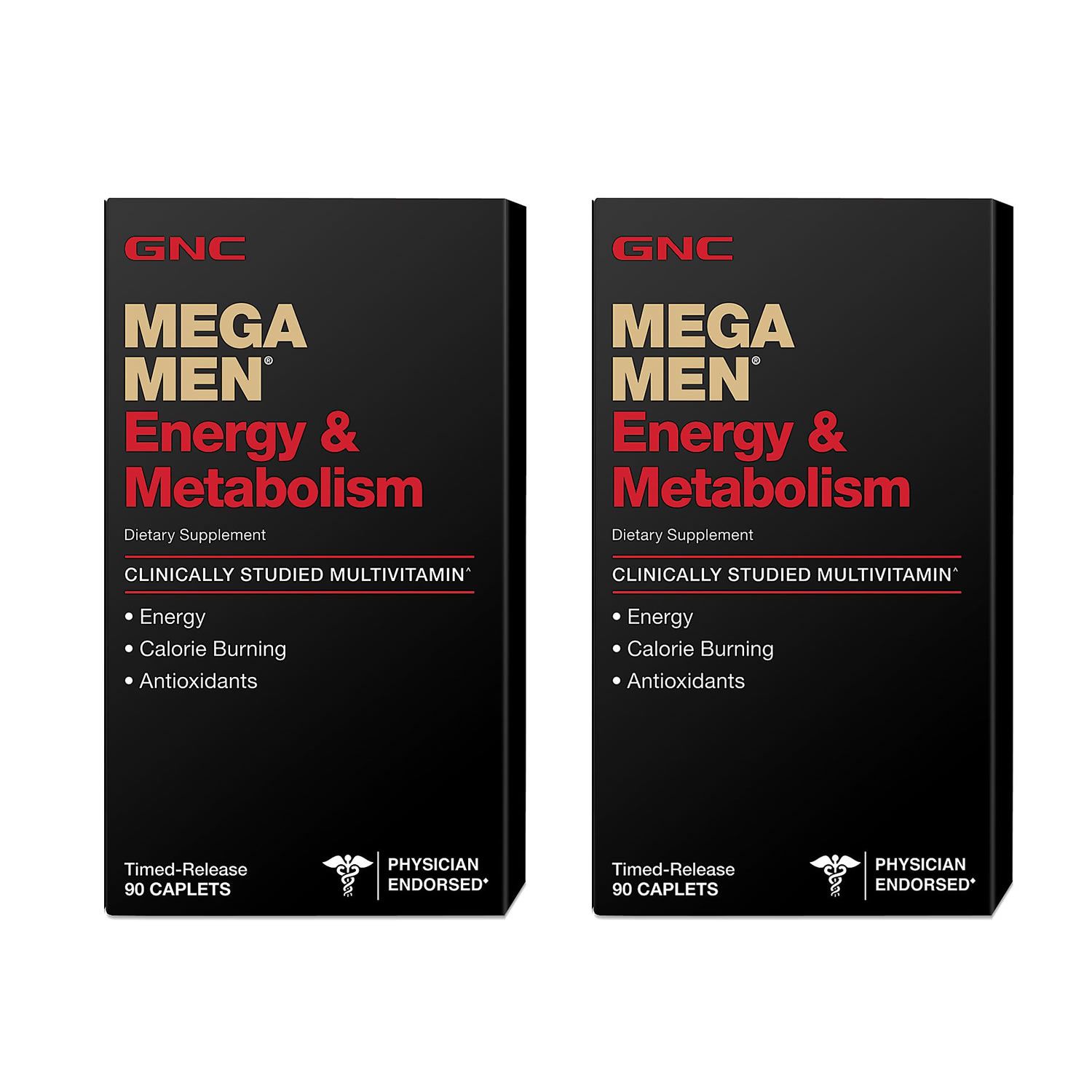 Mega Men Energy & Metabolism Multivitamí­nico 1600 IU Vitamina D3 GNC - 180 Capsulas