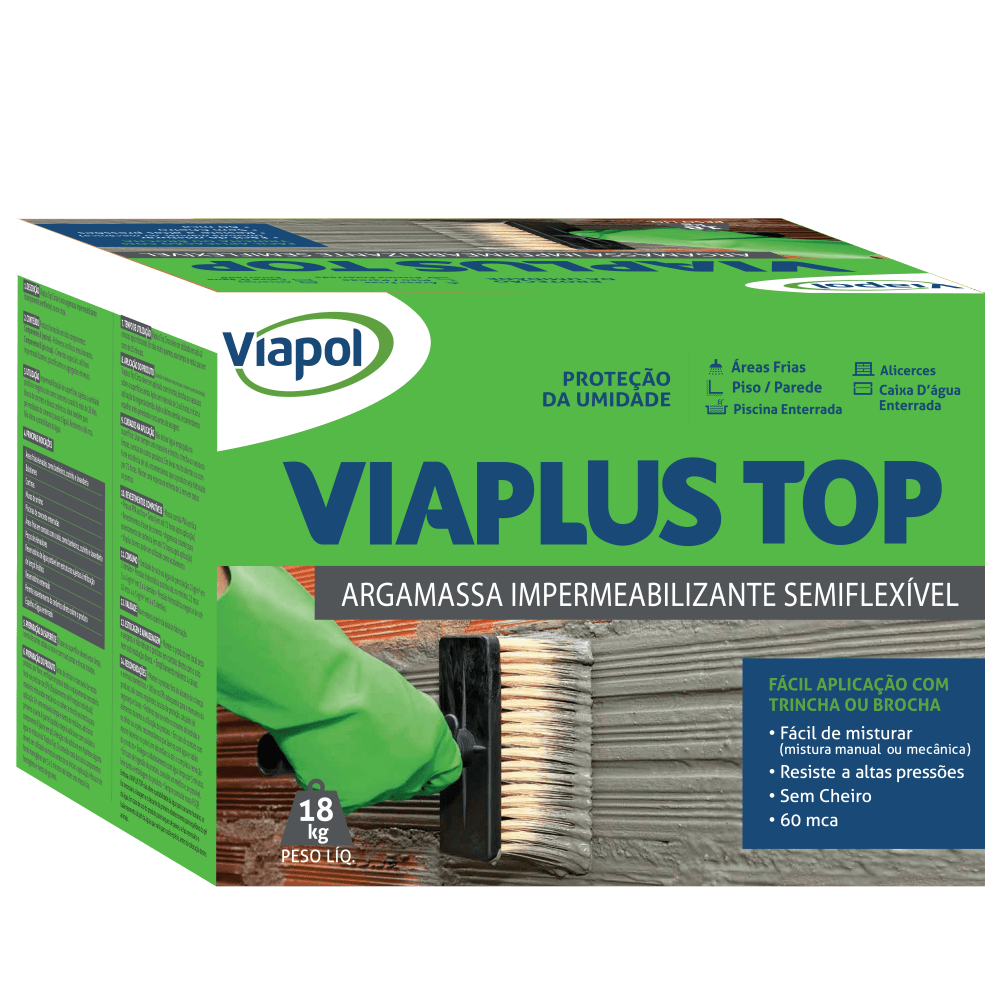 Argamassa Impermeabilizante Viaplus TOP Caixa 18KG VIAPOL