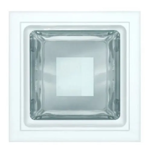 Luminária de Embutir Quadrada 14,5x14,5cm com Vidros Semi Fosco | Cor: Branca | ALUMBRA