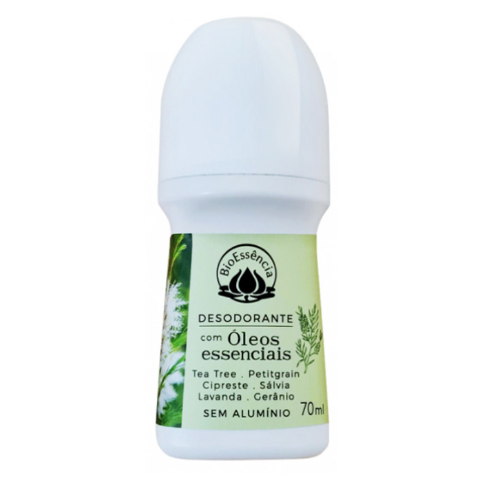Desodorante sem Alumínio com Óleos Essenciais - 70 ml - BioEssência  - Floressência