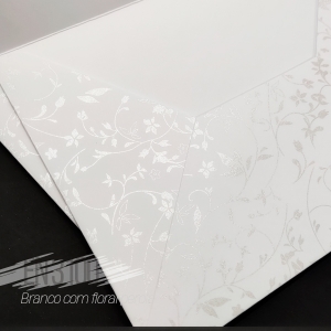 Envelope Bico EN 3100 Branco com Floral15x21cm 25 und