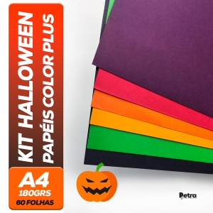Kit Halloween- Papéis Color Plus 180g/m² A4 60 Folhas