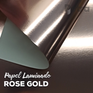 Laminado Rose Gold 1 Face Tam. A4 - 250g/m² - com 20 folhas