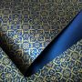 Papel Adamascado - Metálico Azul escuro  com Dourado - Tam. 30,5x30,5 - 180g/m² 25 folhas