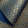 Papel Arabesco Azul com Dourada - Tam. 30,5x30,5 - 180g/m² 25 folhas