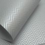 Papel Chevron - Branco com perola - Tam. 30,5x30,5 - 180g/m² 25 folhas
