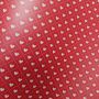 Papel Coração Ref 02 - Pérola Vermelho com Branco - Tam. 30,5x30,5cm - 180g/m²