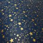 Papel Estrelas - Azul Escuro com Dourado - Tam. A4 - 180g/m² 20 folhas