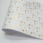 Papel Estrelas - Branco com Dourado - Tam. A4 - 180g/m² 20 folhas