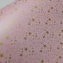 Papel Estrelas - Metálico Rosa Claro com Dourado - Tam. 32x65cm - 180g/m² 50 folhas