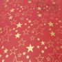 Papel Estrelas - Vermelho com Dourado - Tam. A3 - 180g/m²