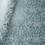 Papel Floral Ref 01 - Branco com Azul  - Tam. 30,5x30,5cm - 180g/m² 25 folhas