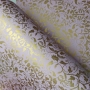 Papel Floral Ref 01 - Lilas com dourado  - Tam. 30,5x30,5 - 180g/m² 20 un