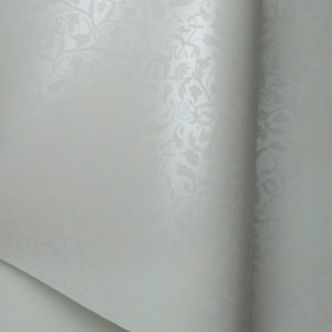 Papel Floral Ref 01 - Perola com Branco  - Tam. 30,5x30,5cm - 180g/m² 10 folhas