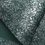 Papel Floral Ref 01 - Verde Escuro com Prata - Tam. A4 - 180g/m² 25 folhas