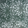 Papel Floral Ref 01 - Verde escuro com prata - Tam. 30,5x30,5 - 180g/m²