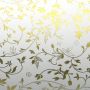 Papel Floral Ref 03 - Branco com Dourado - Tam. 30,5x30,5 - 180g/m² 20 und