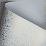 Papel Floral Ref 03 - Branco com Dourado - Tam. 30,5x30,5 - 180g/m² 20 und