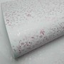 Papel Floral Ref 03 - Branco com Perola Rosa - Tam. 30,5x30,5 - 180g/m² 25 folhas