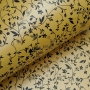 Papel Floral Ref 03 - Pérola Amarelo com Preto - Tam. 30,5x30,5cm - 180g/m²