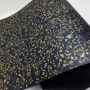 Papel Floral Ref 03 - Pérola Negra com Dourado - Tam. 32x65cm - 180g/m² 50 und