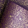 Papel Floral Ref 03 - Roxo com Dourado - Tam. A4 - 180g/m² 25 folhas