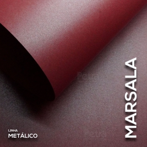 Papel Marsala Metalico  Tam: 30,5x30,5 180g/m² com 20 folhas
