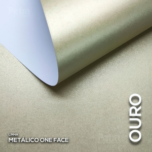 Papel Metálico Ouro - Verso Branco -  One Face A4 180 g/m² 25 folhas