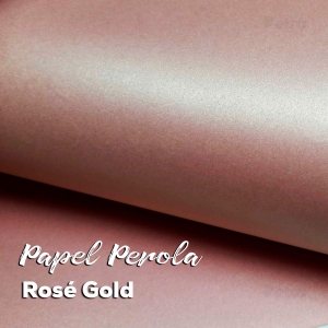 Papel Metálico Rosé Gold -  Tam. A3 - 180g/m² com 20 folhas