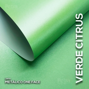 Papel Metálico Verde Citrus - One Face A4 180 g/m² 25 folhas