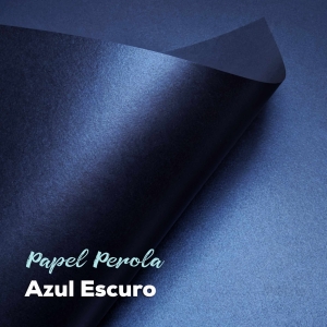 Papel Metálico Azul Escuro - Marajó - Tam: A4 240g/m² com 20 folhas