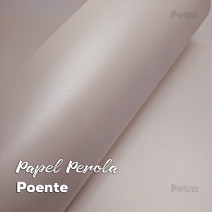 Papel Metálico Pérola Poente - Rosa Claro Tam: A4 180g/m²