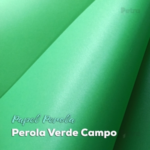 Papel Pérola Verde Campo -  Tam. 30,5x30,5 - 180g/m²