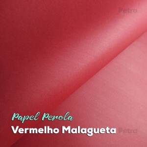 Papel Pérola Vermelho Malagueta - Tam: A4 180g/m² 20 un