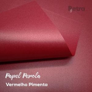 Papel Pérola Vermelho Vivo - Maui  Tam. 30,5x30,5 - 180g/m²