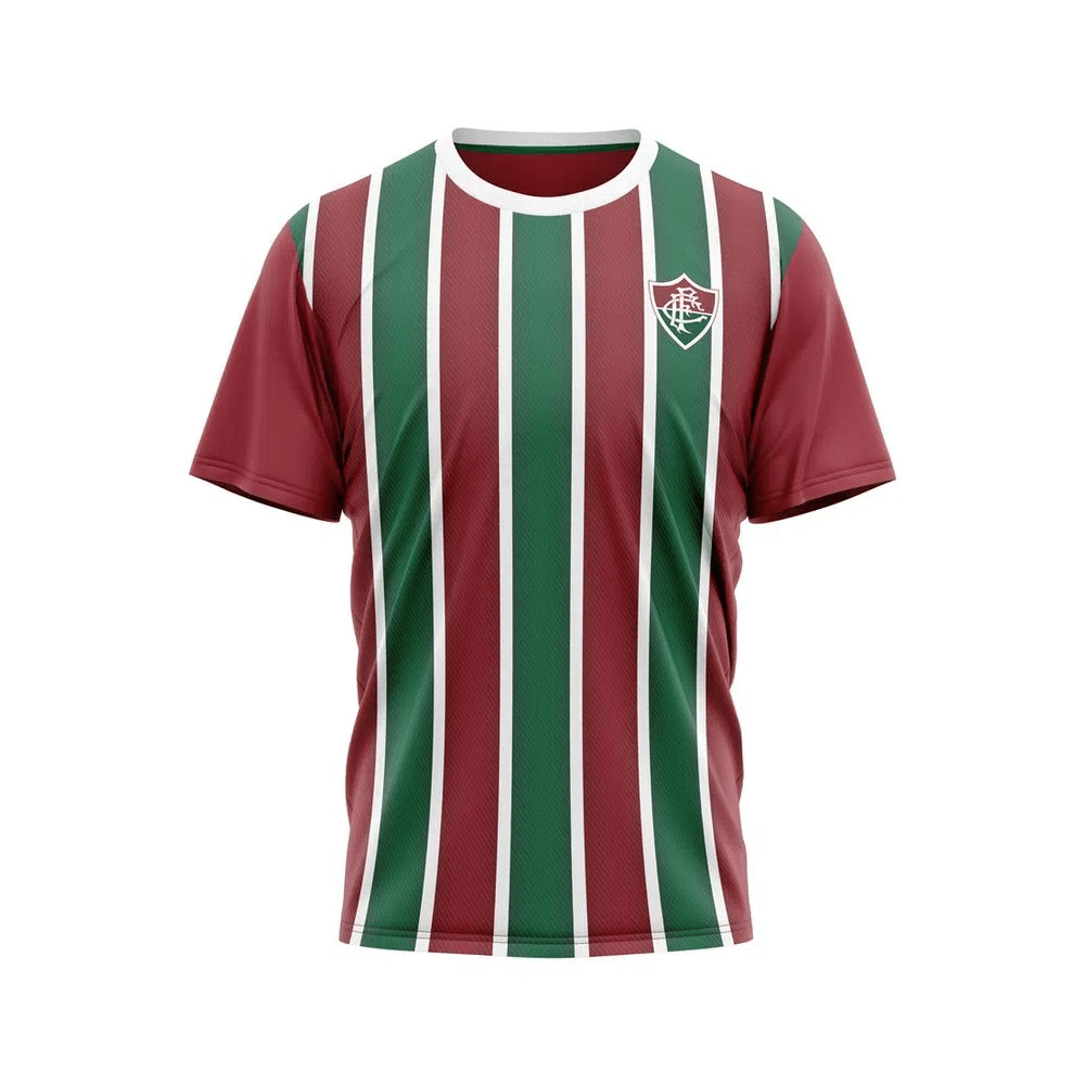 Camiseta Braziline Fluminense Change X Masculina - vinho/verde