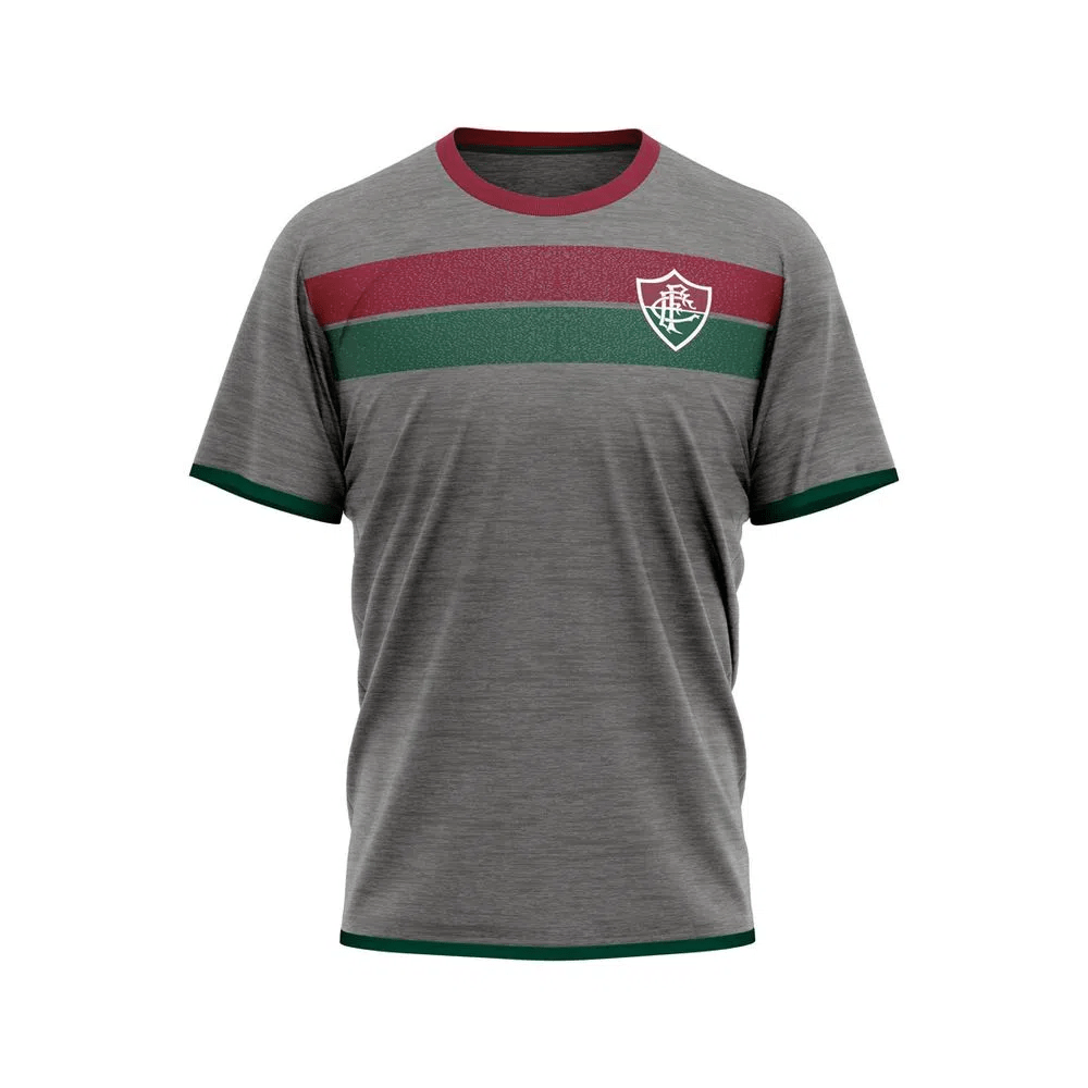 Camiseta Braziline Fluminense Limb Masculino - cinza