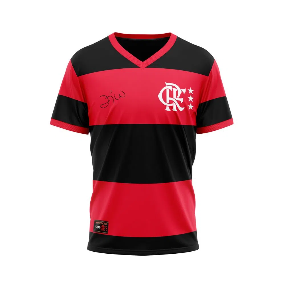 Camiseta Flamengo LIB Zico Masculina - Braziline