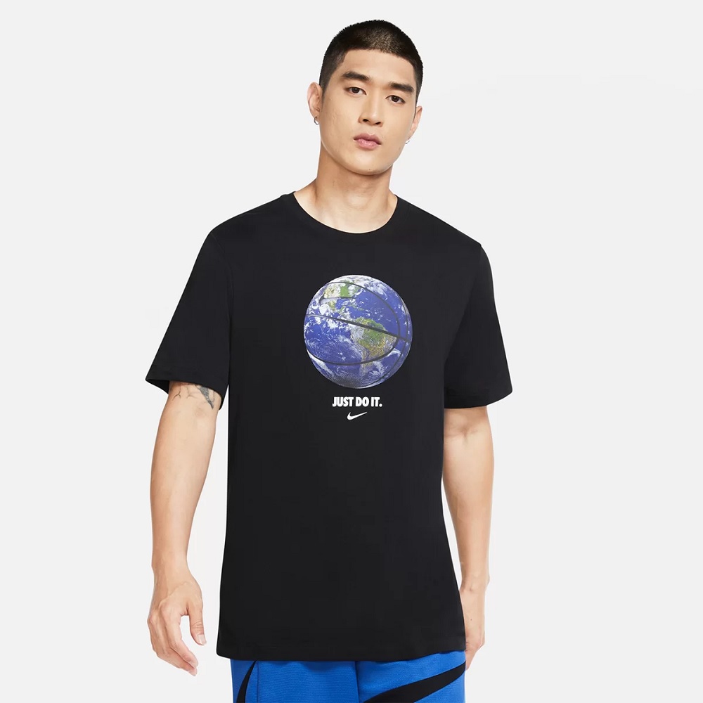 Camiseta Nike 'World Ball' Basketball - Masculina - Preta