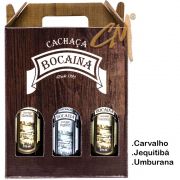 Cachaça Bocaina 275 ml - Kit Carvalho-Jequitibá-Umburana  (Lavras - MG)